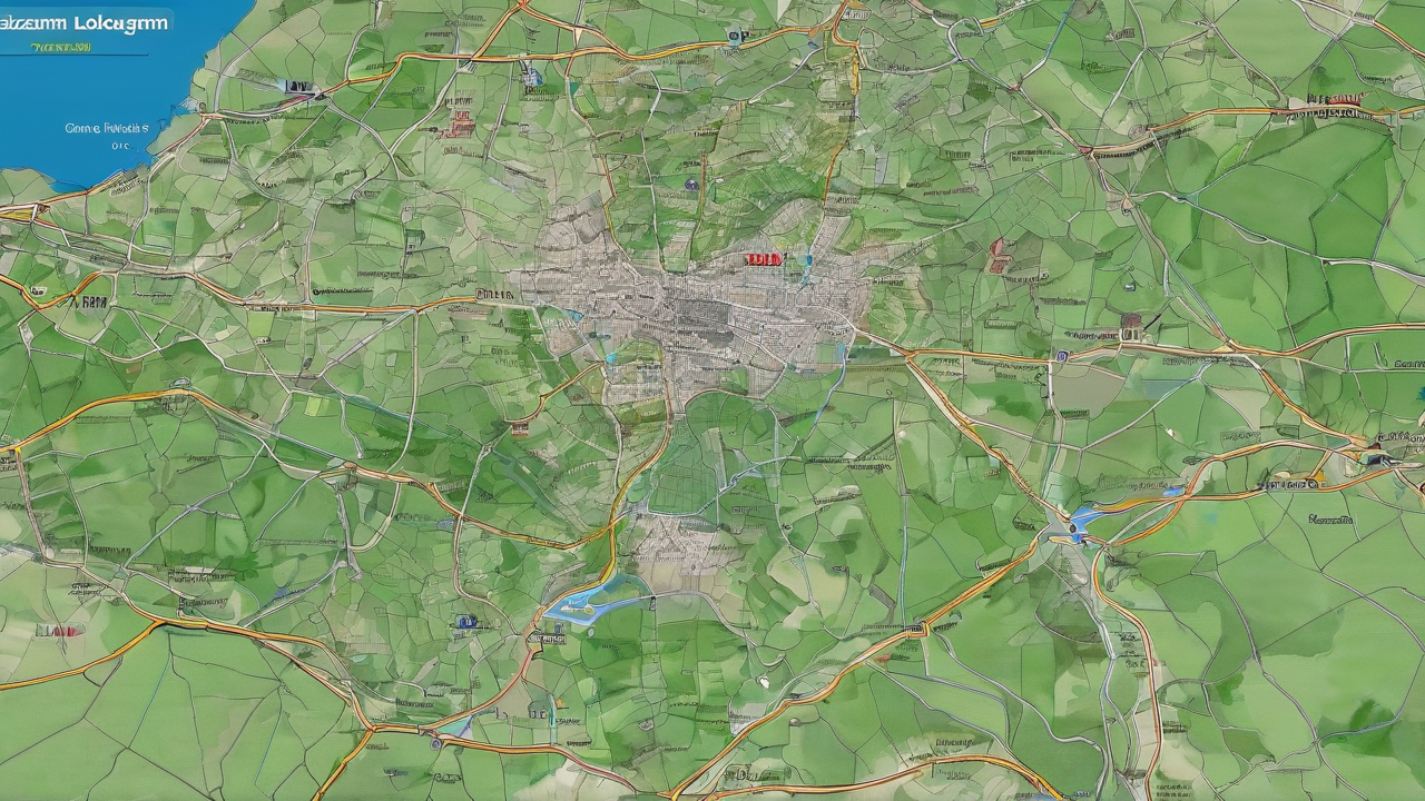 Mapa Północnych Królestw z zaznaczonymi granicami państw i ważnymi lokacjami