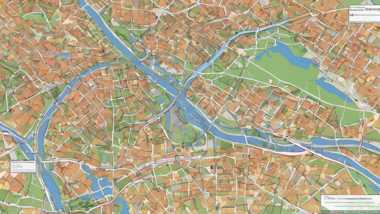 Stylizowana mapa Kontynentu z symbolami różnych frakcji i ugrupowań ze świata Wiedźmina