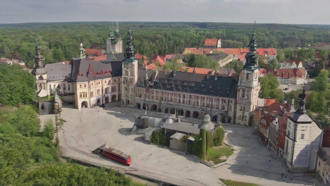 Wiejska sceneria z charakterystycznymi postaciami z zadań pobocznych, pokazująca bogactwo świata Wiedźmina